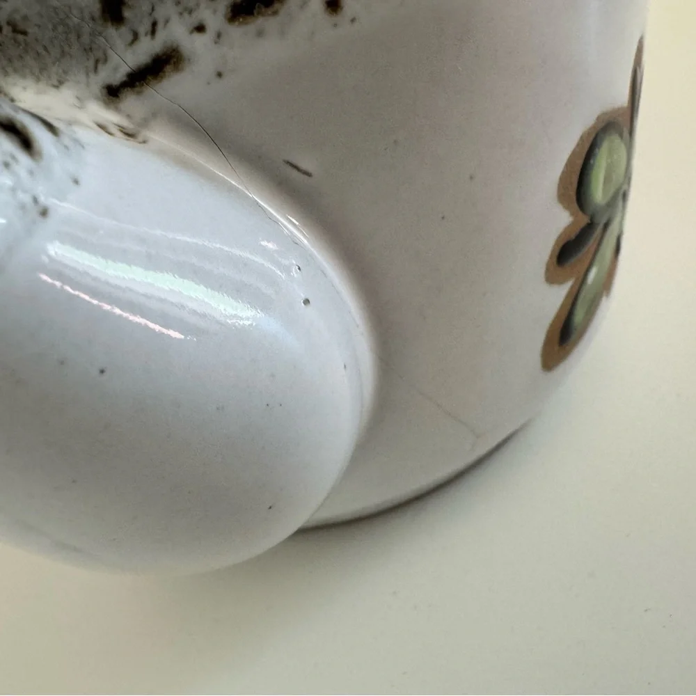 MCM Fred‎ Roberts Fat Lava Floral Ceramic Teapot
